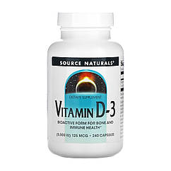 Вітамін D3 5000 МО Source Naturals 120 капсул