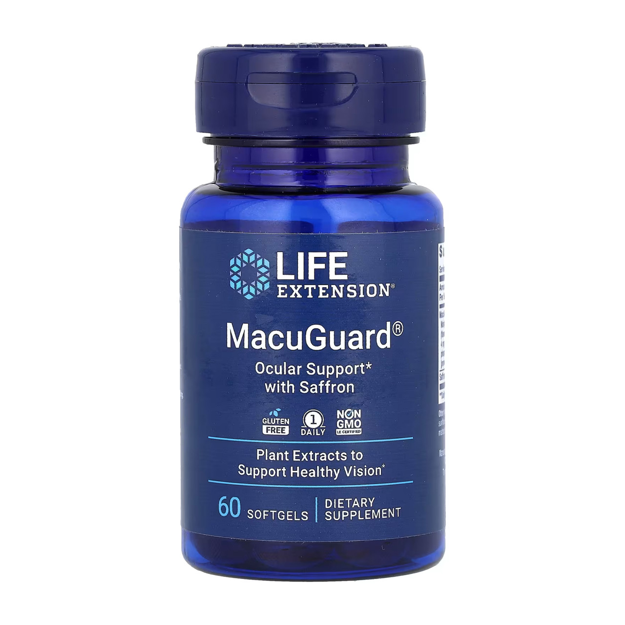 Підтримка зору з шафраном Life Extension MacuGuard Ocular Support with Saffon 60 гелевих капсул, фото 1