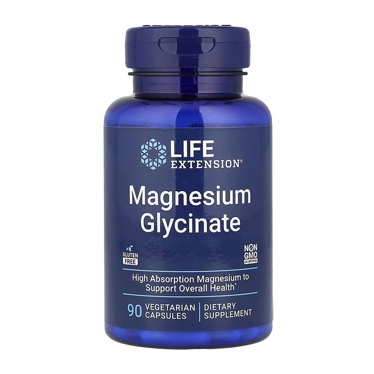 Гліцинат магнію Life Extension Magnesium Glycinate 90 вегетаріанських капсул (105 мг в 1 капсулі), фото 1
