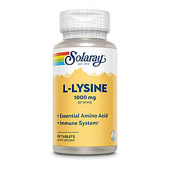 L-лізин Solaray L-Lysine 1000, 90 таблеток