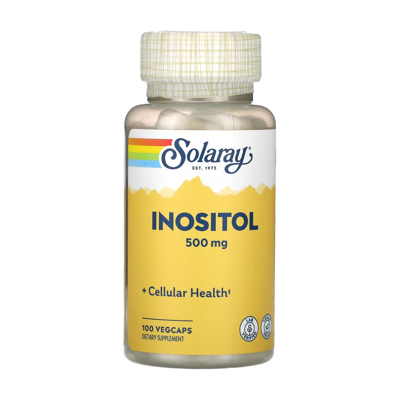 Інозітол Solaray Inositol 500 мг, 100 вегетаріанських капсул, фото 1