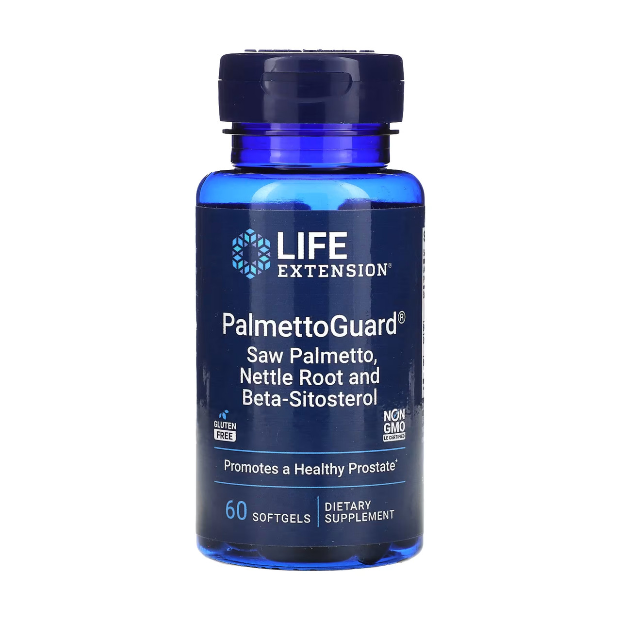 Підтримка простати Life Extension PalmettoGuard Saw PalmettoNettle Root Formula with Beta Sitosterol 60 капсул, фото 1