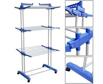 Сушарка для білизни вертикальна Garment Rack With Wheels JD 21 (6)