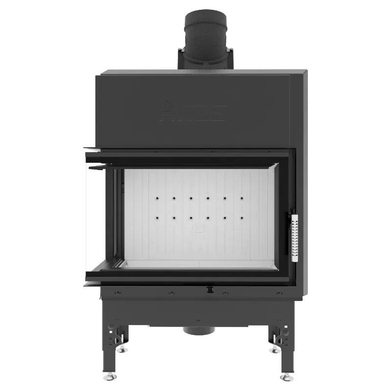 Камінні топки повітряні Hitze Камін з топкою для обогрівання будинку HST68x43.L кутова Встановлювана камінна топка