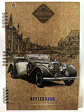 Зошит А-4 80арк. тв.обкл., спіраль Коленкор, фото 4