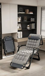 Розкладне садове крісло шезлонг лежак із подушкою і матрацом WCG FCB-S01PP