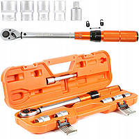 Динамометричний ключ BJC 1/2" 20-120 Нм 470 мм із сертифікатом калібрування + набір головок (B53575)