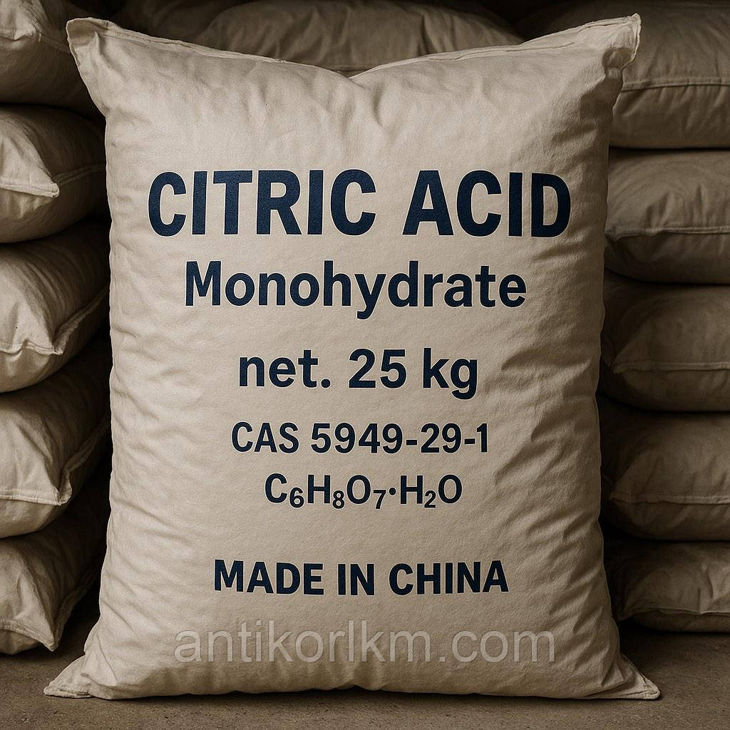 Лимонна Кислота Харчова Е330, Моногідрат, Citric Acid, Monohydrate, 25 кг