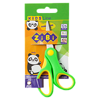 Ножиці 12,6см ZiBi дитячі, пластик. ручки з гум. вставками ZB.5005