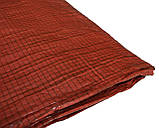 Тент 80г/м2 5м*8м двоколірний зелено-жовтогарячий тент будівельний, фото 2