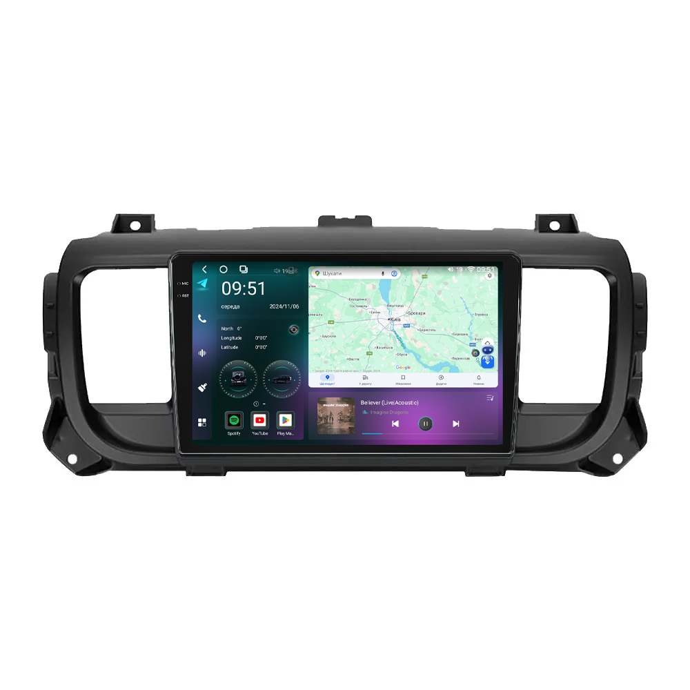 Штатна магнітола Mekede M7 Plus Citroen Jumpy (2016-2021) CarPlay QleD