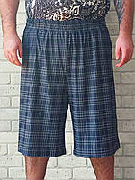 Шорты оптом для мужчин батал большого размера мужские удлиненные шорты в клетку с карманами р.66