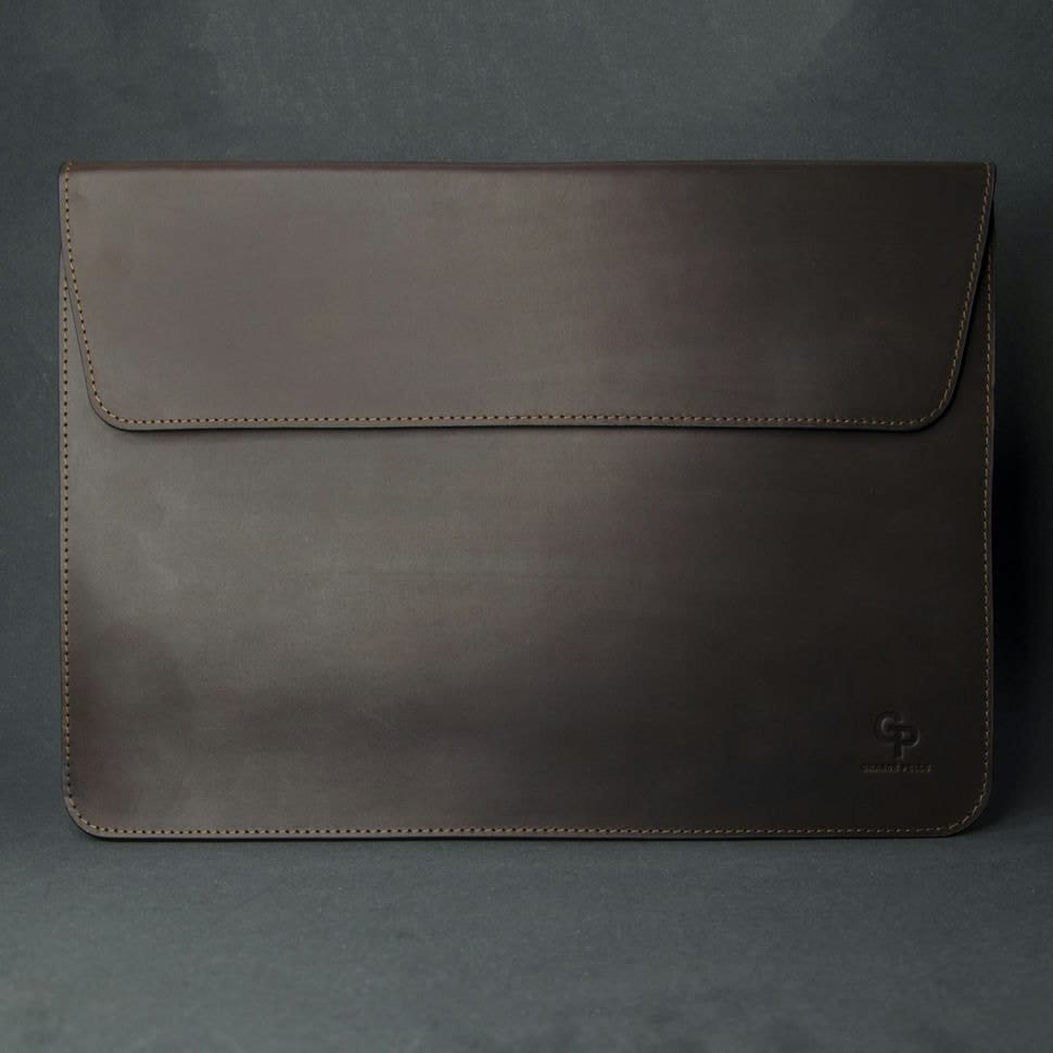 Шкіряний чохол для MacBook 13", шкіра Crazy Horse шоколад