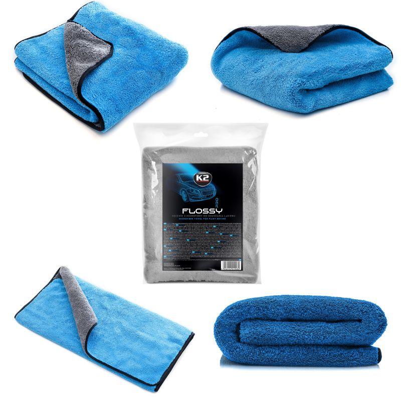 Рушник K2 Flossy PRO для сушки лакофарбової поверхні мікрофібра 90 см x 60 см D0220