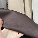 Штори БЛЕКАУТ Комплект атласних штор на тасьмі 150на270 см Захист 100% Колір Шоколад, фото 2