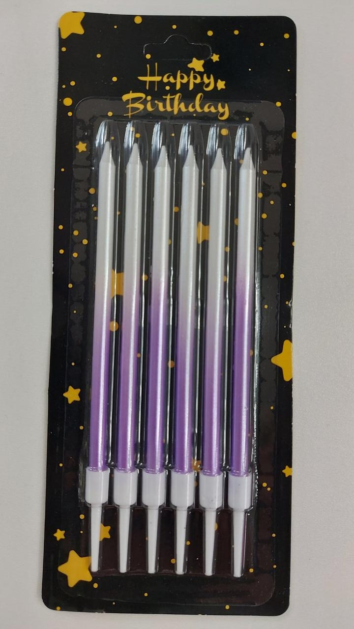 Свічки для торта, 6 шт. з підставкою, фото 1