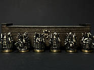 Набір 6-ти бронзових стопок "Київська Русь" в коробці з фанери, фото 2