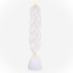 Канекалон однотонний 60 см 100 г Білий 60#