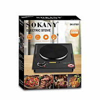 Електрична настільна плита Sokany SK-07001 1500 Вт на 1 конфорку з нагрівальним дисковим елементом