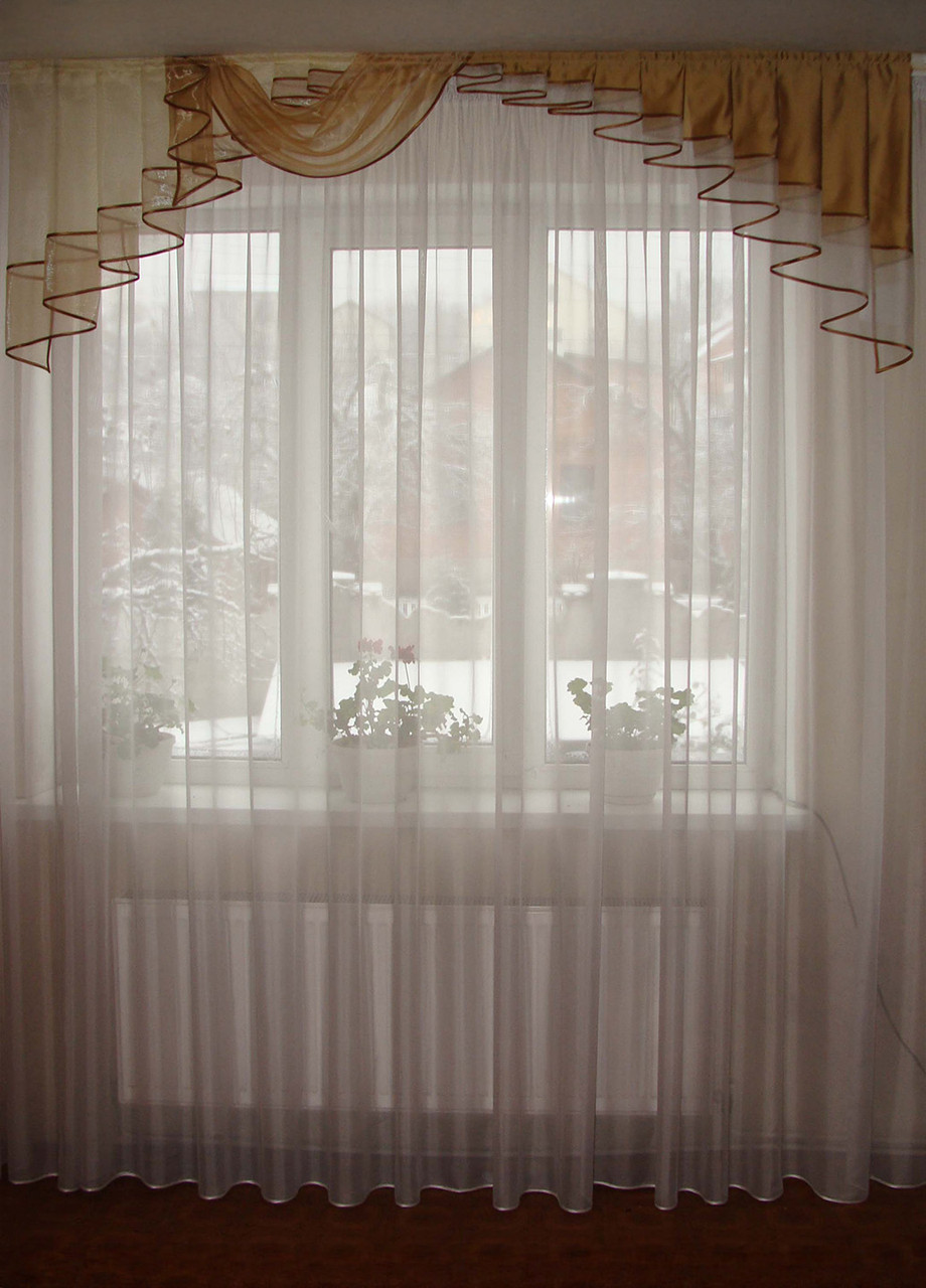 Ламбрекен Firanka Дуга карниз 200см коричневий (72_1_2м), фото 1