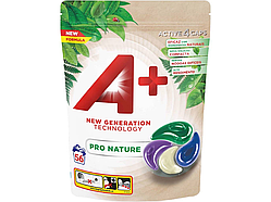 Капсули для прання A+ Active 4 Pro Nature 56 штук