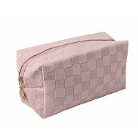 Женская косметичка Lesko BK-HZB-04 органайзер для путешествий розовая из искусственной кожи бьюти кейс GL-55