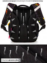 Набір рюкзак шкільний ортопедичний для дівчинки в 1-4 клас пенал+сумка для взуття+папка+гаманець SkyName RK-604, фото 5