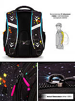 Набір рюкзак шкільний ортопедичний для дівчинки в 1-4 клас пенал+сумка для взуття+папка+гаманець SkyName RK-604, фото 3