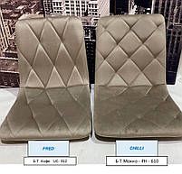 Стілець Chilli Modern Base хромована хрестовина зі стопами, поворотний із регулюванням висоти, м'яка оббивка, фото 5