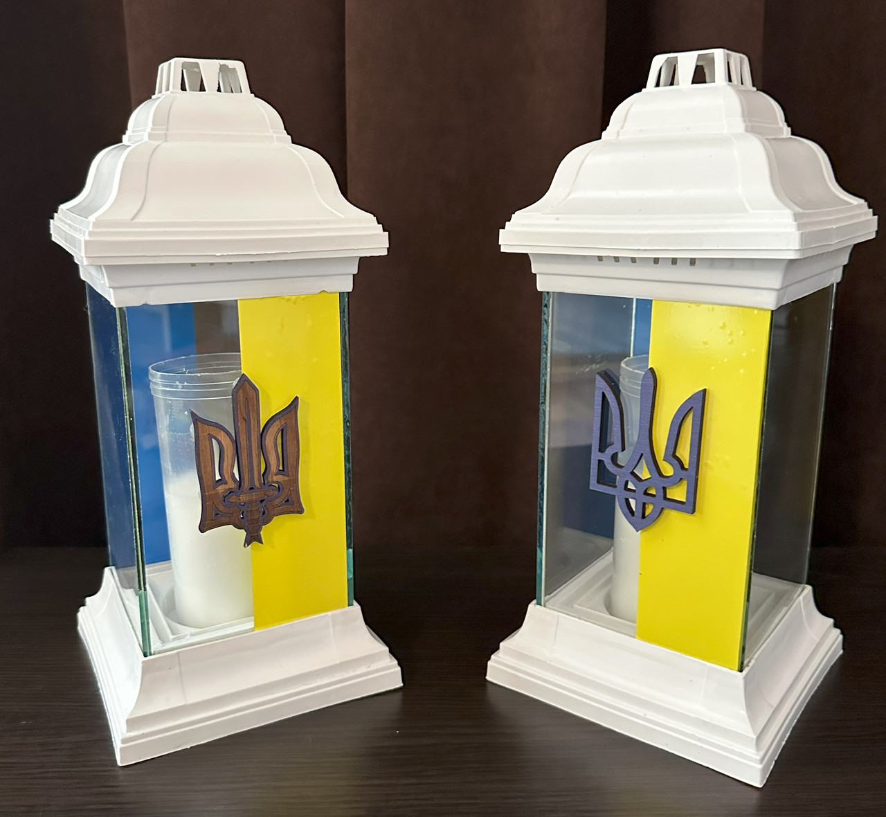 Лампадка каплиця вітраж 320 з прапором