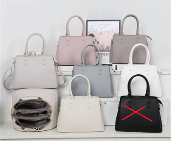 Сумка жіноча ділова шопер 30*21,5 см на три відділення зі штучної шкіри у різних кольорах Sasha