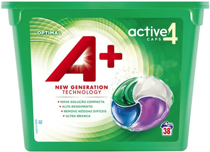 Капсули для прання A+ Active 4 Optimal 38 штук, фото 1