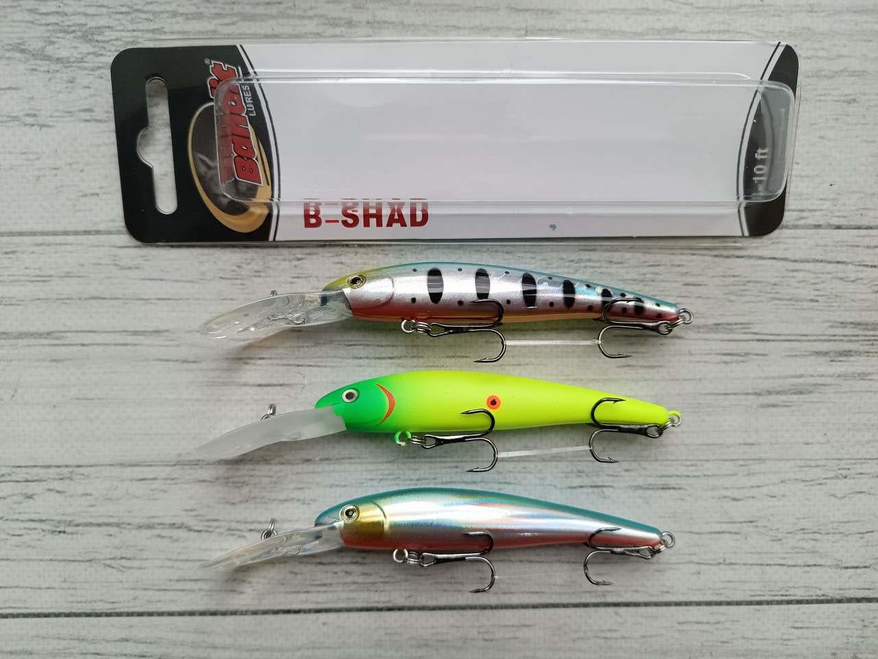 Набір Воблерів B-Shad Bandit 90mm 9.5g 3шт ( Bandit Walleye Deep )