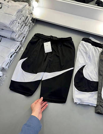 Чоловічі спортивні шорти Nike Big Swoosh Black шорти Найк Біг Свуш чорні пряме лого літо, фото 3