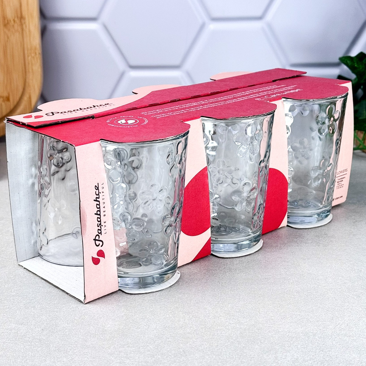 Набір склянок Pasabahce Фловерс 205 мл, 6 шт, Болгарія