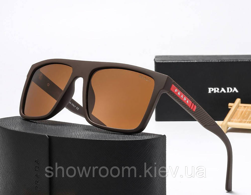 Сонцезахисні окуляри маска Pr 69022 brown, фото 1