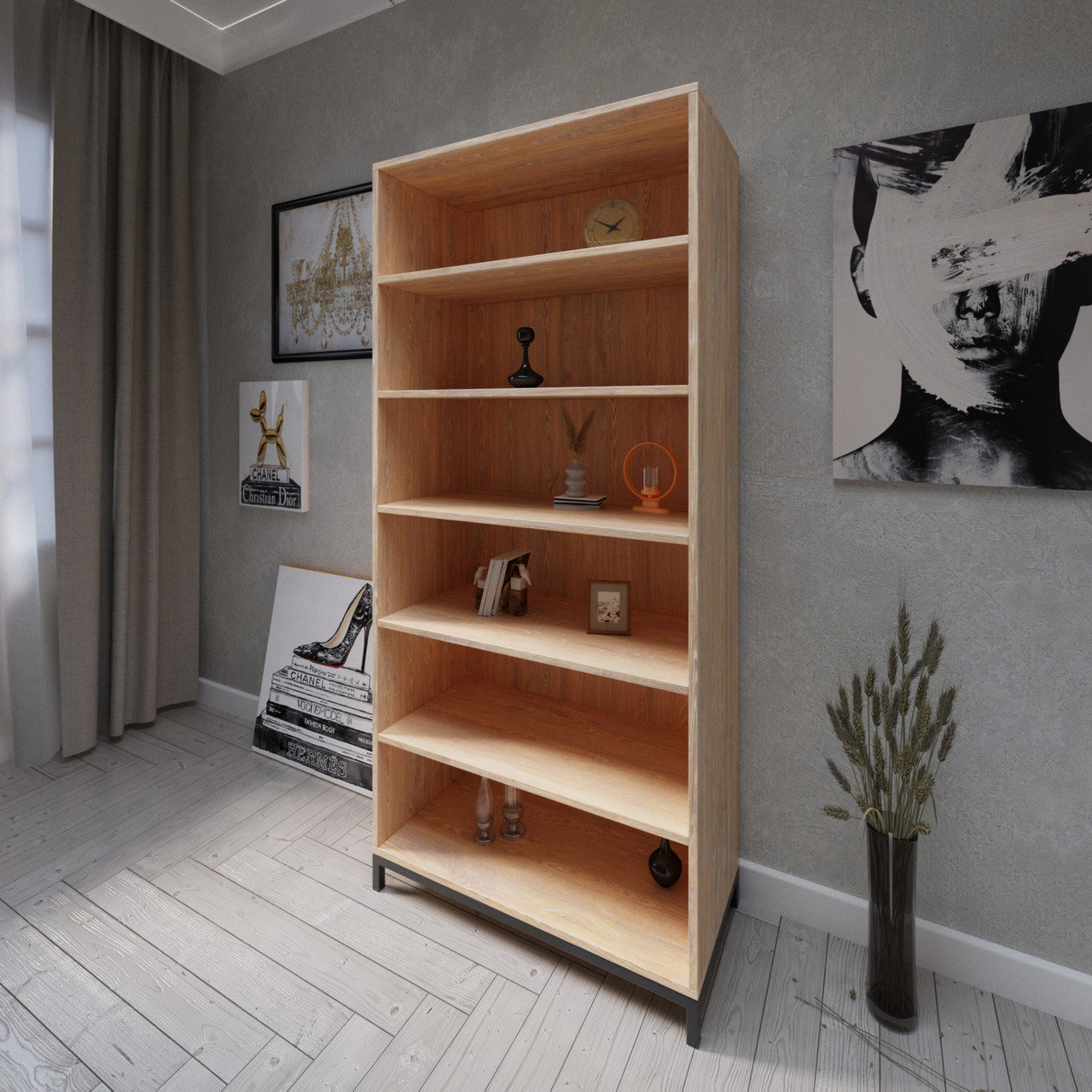 Високий стелаж із ясена "Лофт" у стилі Loft