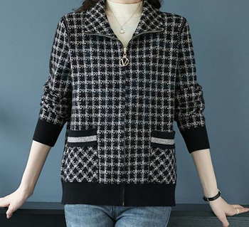 Кофта жіноча на блискавці для носіння в прохолодну погоду, в сірому кольорі XL