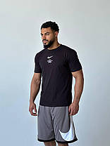 Чоловічі літні шорти Nike Grey Big Swoosh шорти спортивні Найк Біг Свуш сірі лого на боці літо, фото 5