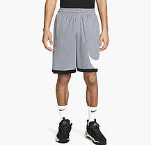 Чоловічі літні шорти Nike Grey Big Swoosh шорти спортивні Найк Біг Свуш сірі лого на боці літо, фото 4