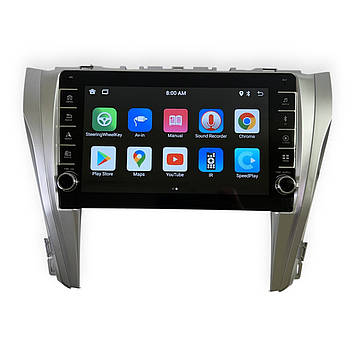Магнітола для Toyota Camry 55 2015-2017 Android 4/64 ГБ з кнопками | 4G, 8-ядер, CarPlay, Bluetooth, камера