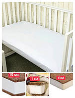 Дитячий ортопедичний матрац 120*60 см в ліжечко або манеж, чохол білий