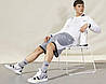 Чоловічі спортивні шорти Nike Big Swoosh Grey шорти Найк Біг Свуш сірі лого збоку літо, фото 7