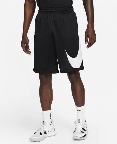 Чоловічі спортивні шорти Nike Big Swoosh Black шорти Найк Біг Свуш чорні лого збоку літо