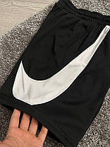 Чоловічі спортивні шорти Nike Big Swoosh Black шорти Найк Біг Свуш чорні лого збоку літо, фото 3