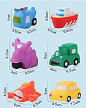 Набір іграшок для купання "Транспорт", 6 шт. Упаковка — поліпропіленовий пакет, не коробка!, фото 4