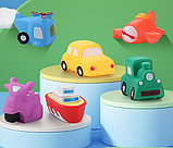 Набір іграшок для купання "Транспорт", 6 шт. Упаковка — поліпропіленовий пакет, не коробка!, фото 5