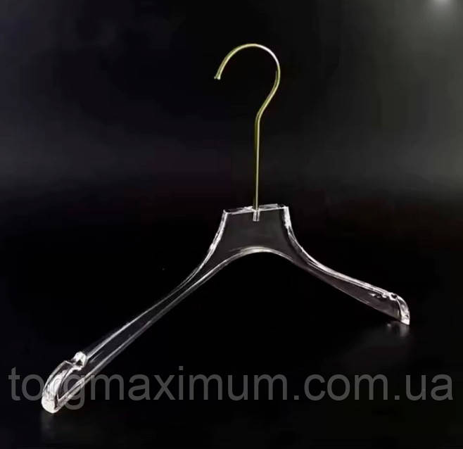 Вішалка акрилова прозора з високим гачком 38 (см), фото 1