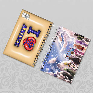 Блокнот Аніме А6 на пружині в клітинку Akame ga Kill! / Убивця Акаме 48 аркушів