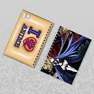 Блокнот Аніме А6 на пружині в клітинку Akame ga Kill! / Убивця Акаме 48 аркушів 003